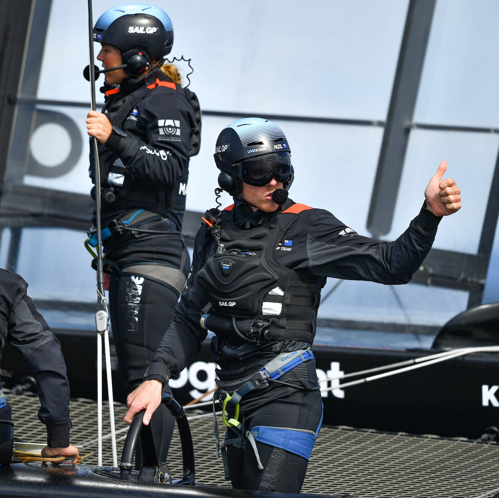 New Zealand SailGP Team in action during a practice session ahead of Denmark SailGP, Event 4, Season 2 in Aarhus, Denmark 17 August 2021. Photo: Ricardo Pinto for SailGP. Handout image supplied by SailGP
