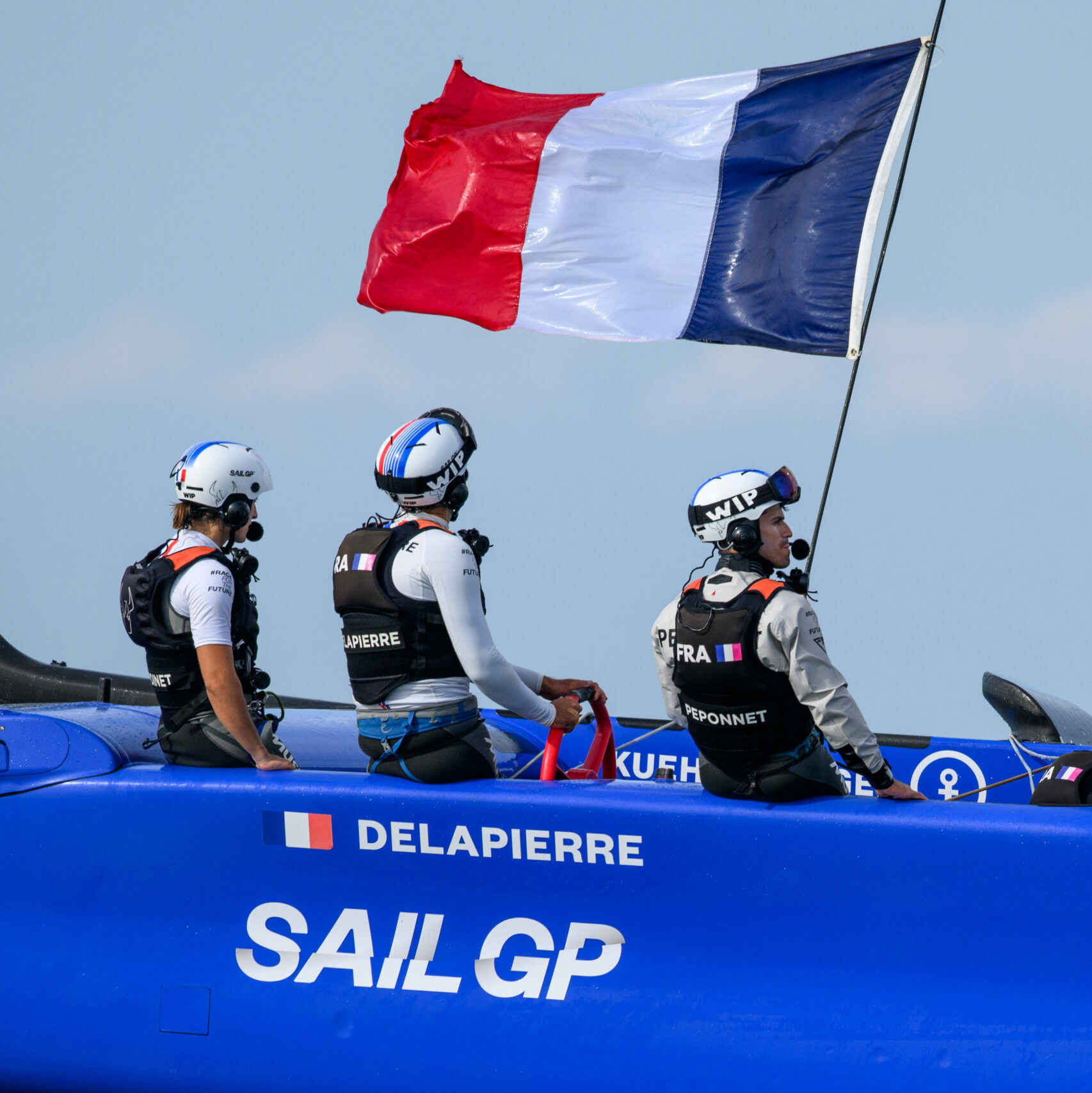 France SailGP Team in action in the Spain Sail Grand Prix on Race Day 2 of the Spain Sail Grand Prix in Cadiz, Andalusia, Spain. 25th September 2022. Photo: Ricardo Pinto for SailGP. Handout image supplied by SailGP