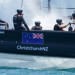 New Zealand SailGP Team helmed by Peter Burling in Friday action during Bermuda SailGP presented by Hamilton Princess, Event 1 Season 2 in Hamilton, Bermuda. 23 April 2021. Photo: Bob Martin for SailGP. Handout image supplied by SailGP