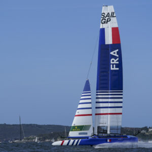 France SailGP Team helmed by Billy Besson in action on Race Day 2. Sydney SailGP, Event 1 Season 2 in Sydney Harbour, Sydney, Australia. 29 February 2020. Photo: Bob Martin for SailGP. Handout image supplied by SailGP