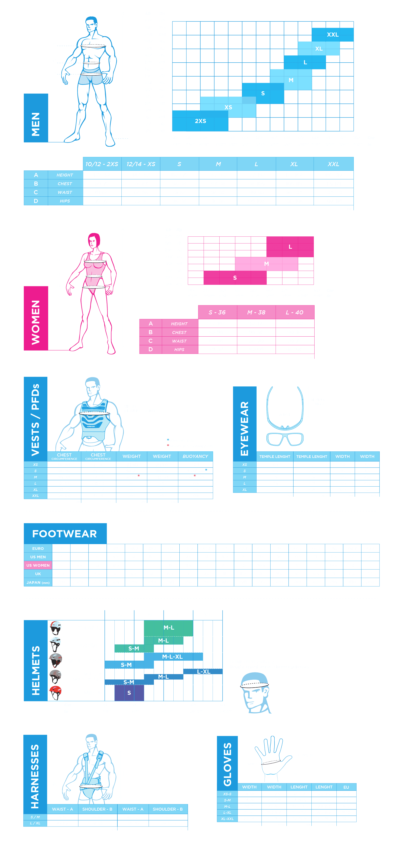 WIP SIZE CHART 2022