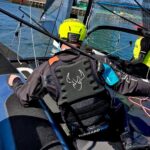 Rolling out of Scheveningen harbour on the Nacra 570.Representing @forward_wip with the Wiflex P